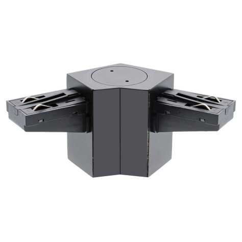CONNEXION ELEC DOUBLE 120° PLAFOND NOIR MAT