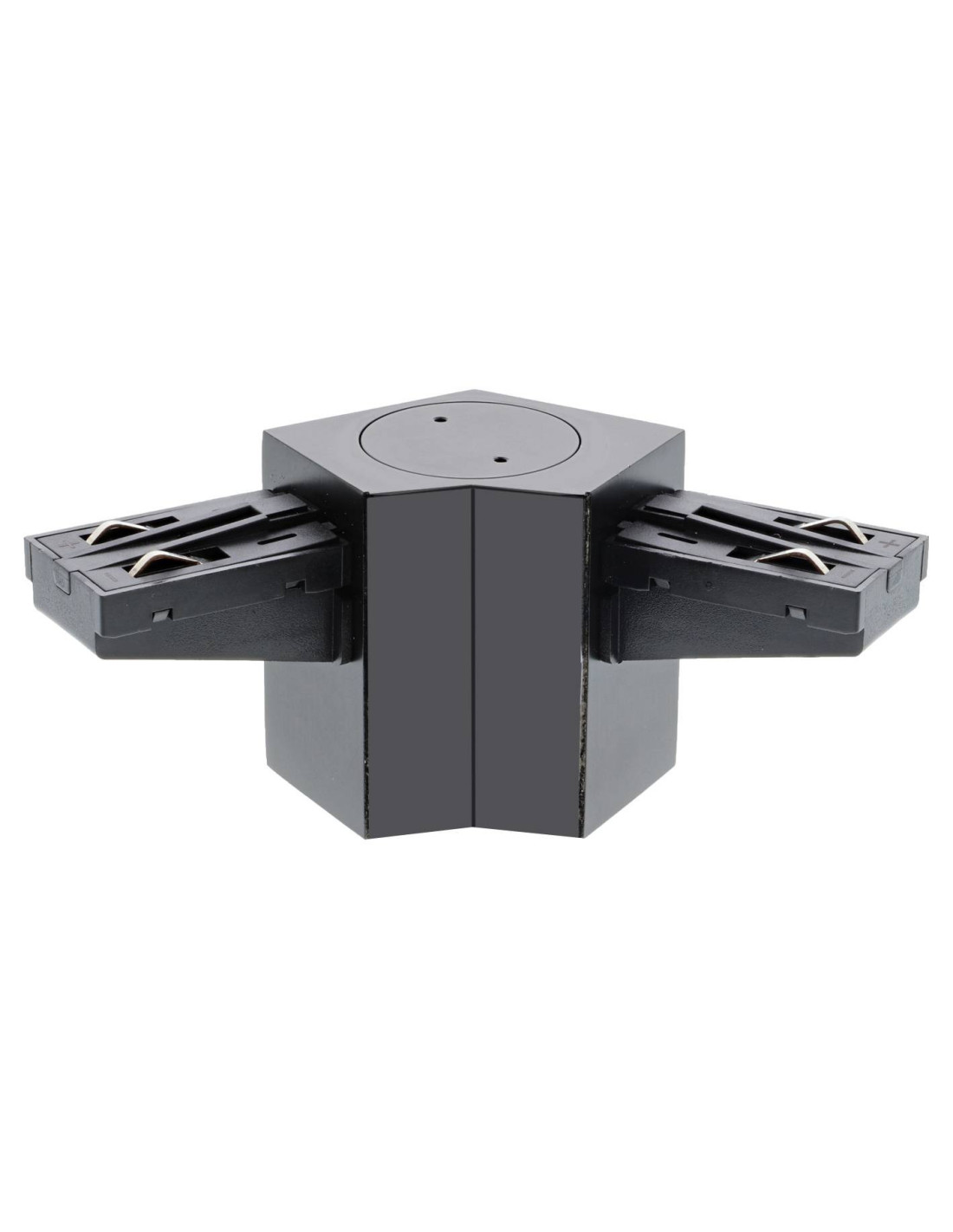 CONNEXION ELEC DOUBLE 120° PLAFOND NOIR MAT