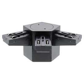 CONNEXION ELEC TRIPLE 120° PLAFOND NOIR MAT