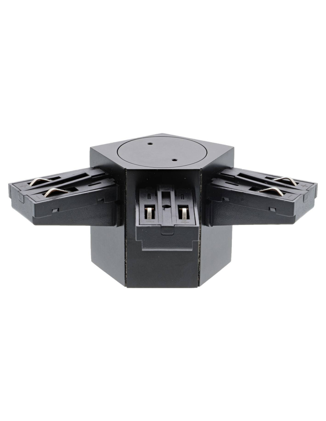 CONNEXION ELEC TRIPLE 120° PLAFOND NOIR MAT