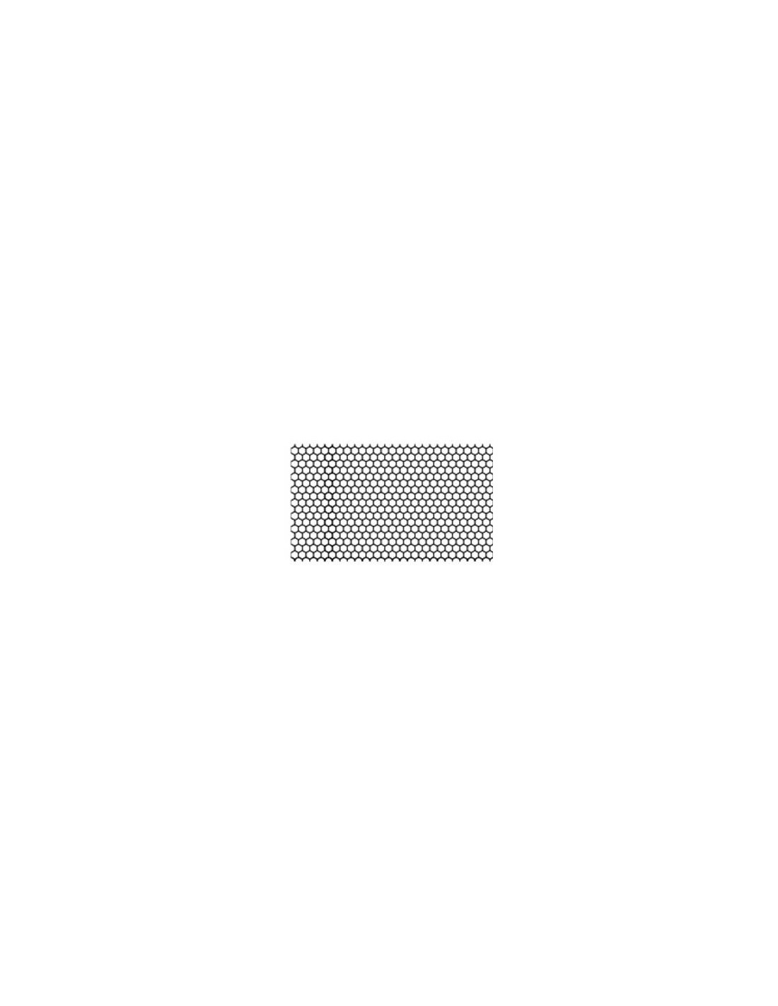 GRILLE NID D'ABEILLE 665X35mm NOIR