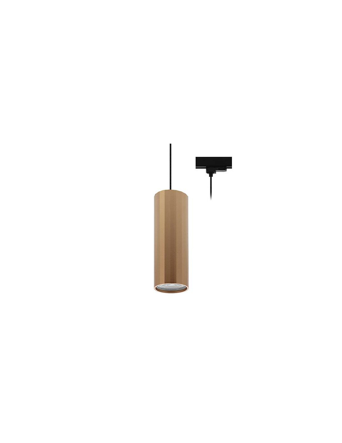 OKTO 3 TP GU10 MAX10W PAR16 NOIR MAT - OR ROSE