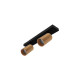 OKTO 2 C GU10 MAX 2X10W PAR16 NOIR MAT - OR ROSE