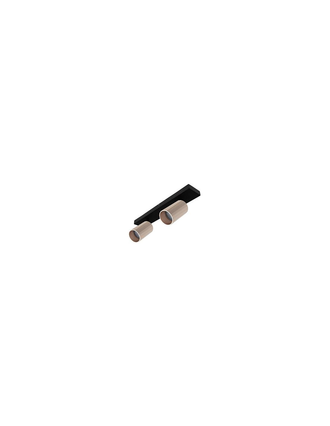 OKTO 2 C GU10 MAX 2X10W PAR16 NOIR MAT - ROSE