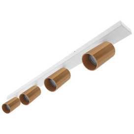 OKTO 4 C GU10 MAX 4X10W PAR16 BLANC MAT - OR ROSE