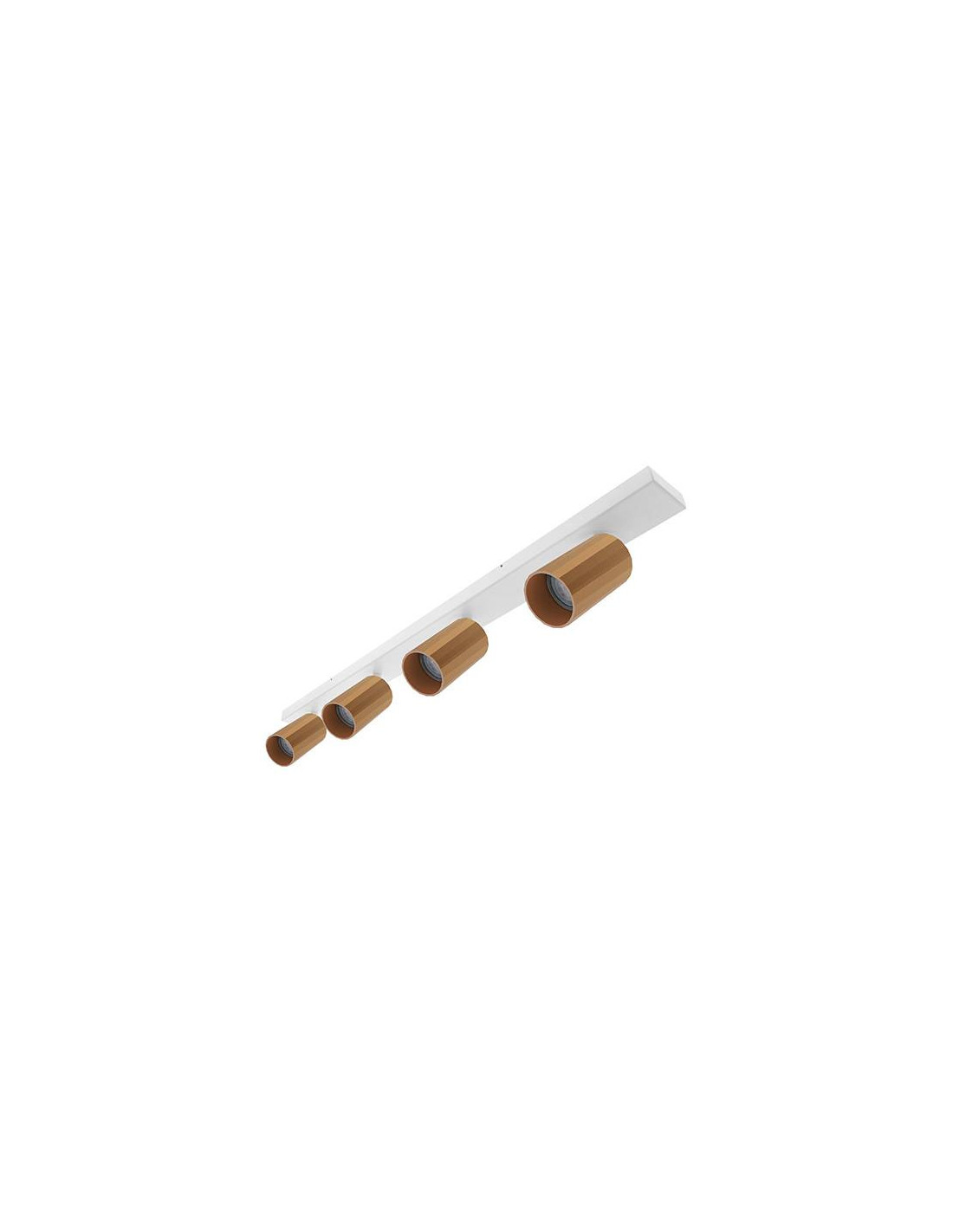 OKTO 4 C GU10 MAX 4X10W PAR16 BLANC MAT - OR ROSE