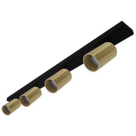 OKTO 4 C GU10 MAX 4X10W PAR16 NOIR MAT - CHAMPAGNE