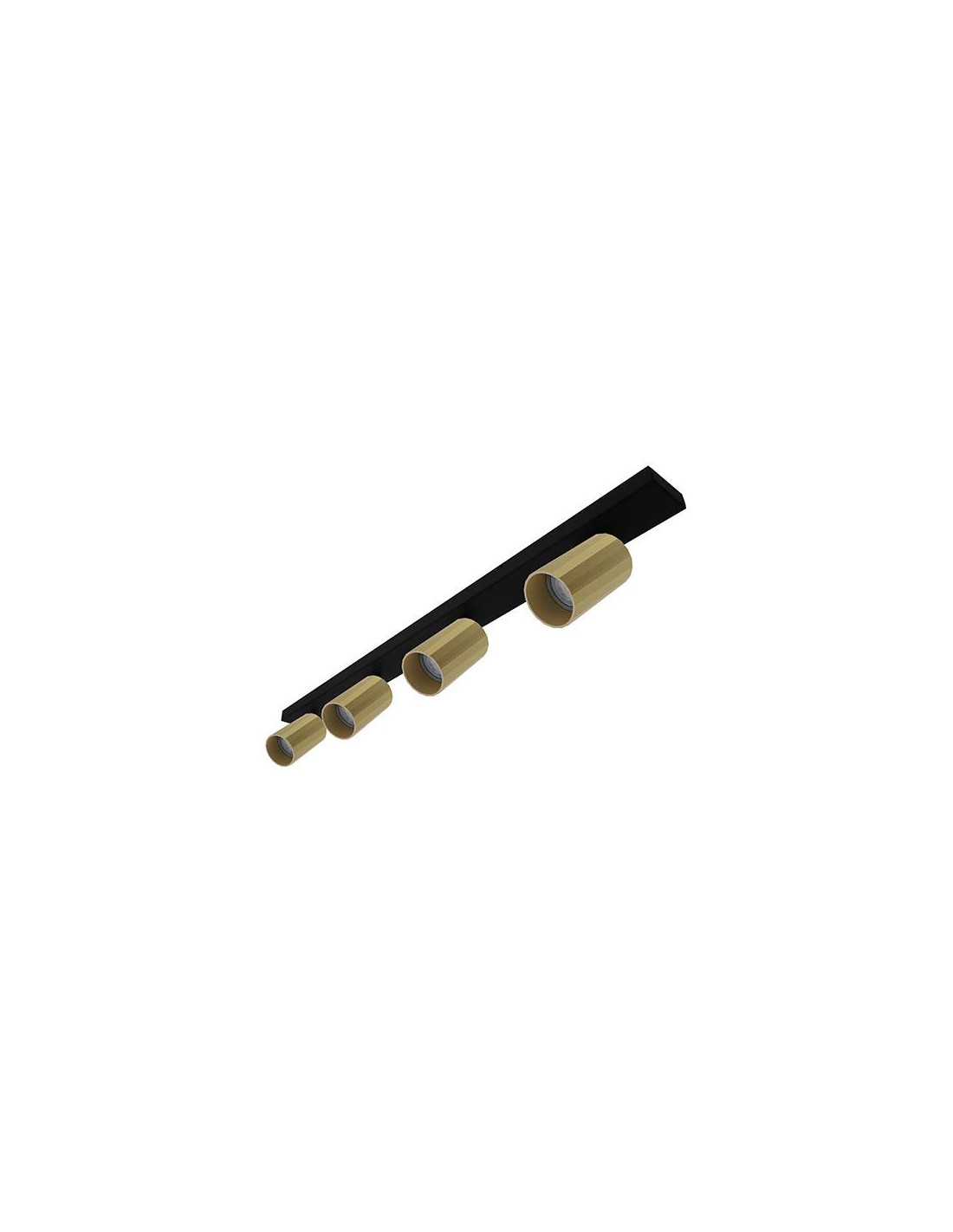 OKTO 4 C GU10 MAX 4X10W PAR16 NOIR MAT - CHAMPAGNE