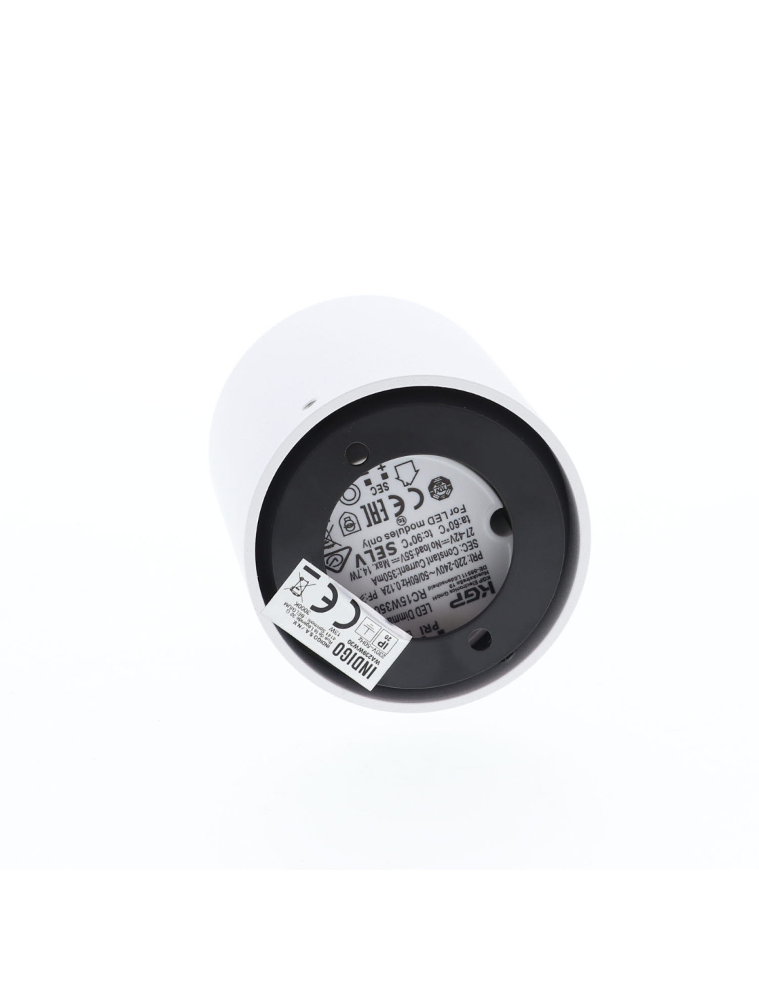HAPPY 2 13W 3000K 1155Lm 40° DIM BLANC MAT - CHROME NOIR