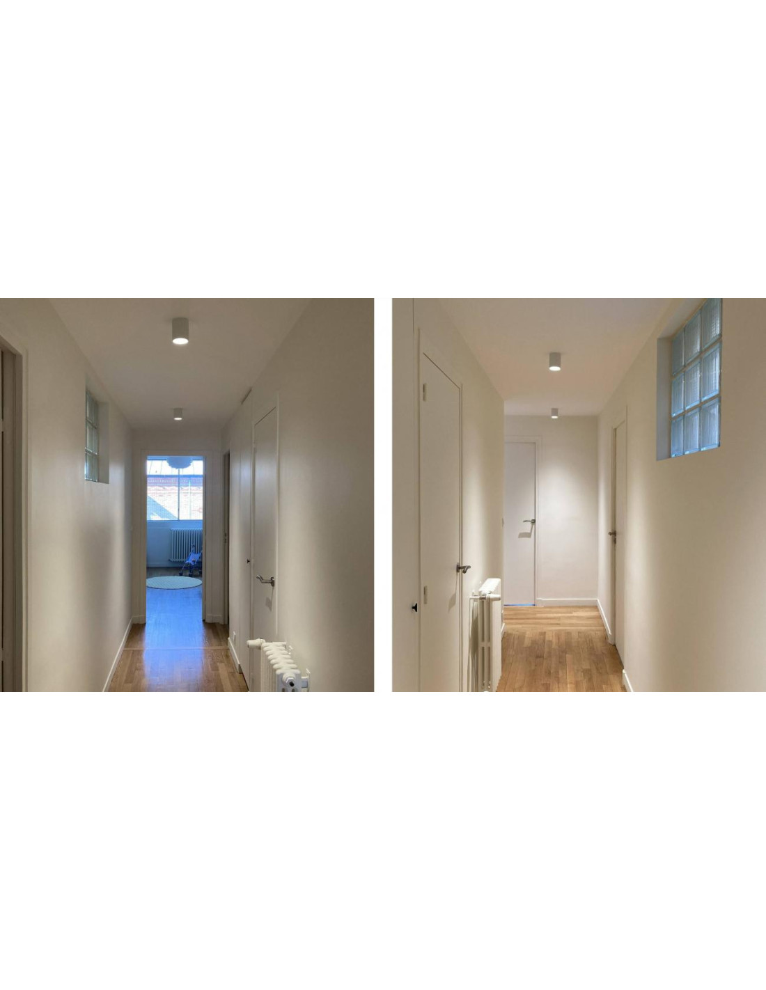 HAPPY 2 13W 3000K 1155Lm 40° DIM BLANC MAT - CHROME NOIR