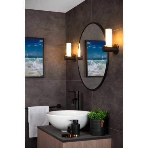 JAYLA - Applique murale Salle de bains - 1xG9 - IP44 - Noir