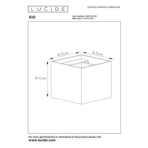 XIO - Applique murale - LED Dim. - G9 - 1x4W 2700K - Angle du faisceau réglable - Gris