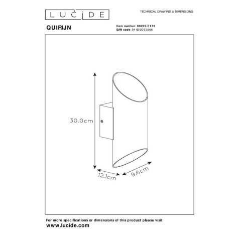 QUIRIJN - Applique murale - Ø 10 cm - 1xG9 - Blanc