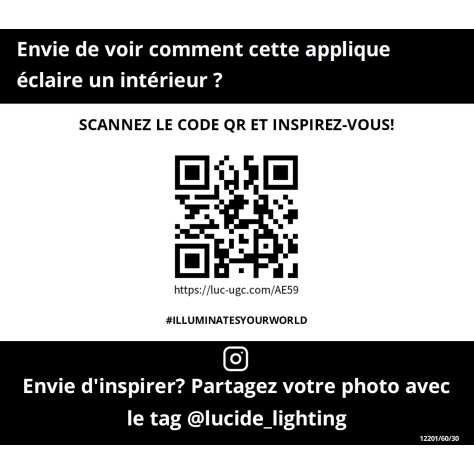 MIZAR - Applique murale Salle de bains - LED - 1x6W 2700K - IP44 - Noir