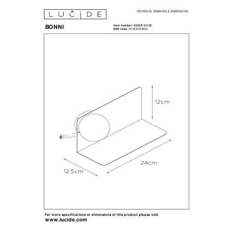 BONNI - Applique murale - 1xG9 - Bleu Pastel