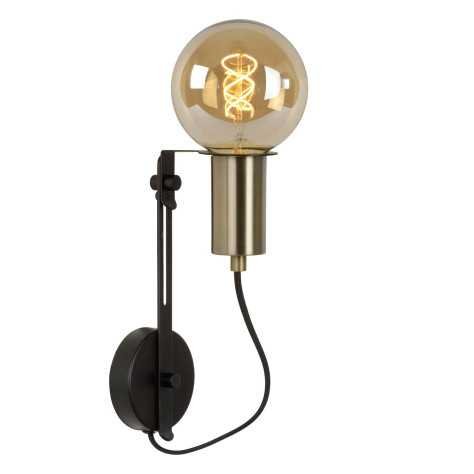 MALCOLM - Applique murale - 1xE27 - Noir