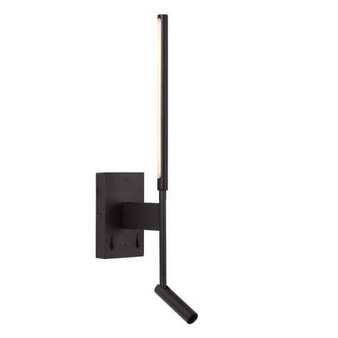 FINAN - Applique murale - LED - 2700K - Point de rechargement USB - Noir