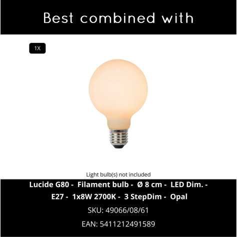 MACARONS - Applique murale - 1xE27 - Noir