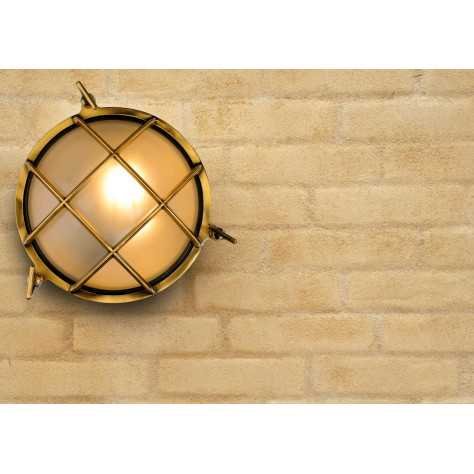 DUDLEY - Applique murale Intérieur/Extérieur - 1xE27 - IP65 - Or Mat / Laiton