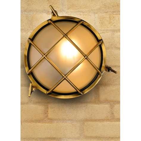 DUDLEY - Applique murale Intérieur/Extérieur - 1xE27 - IP65 - Or Mat / Laiton