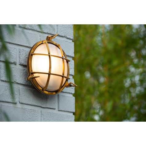 DUDLEY - Applique murale Intérieur/Extérieur - 1xE27 - IP65 - Or Mat / Laiton