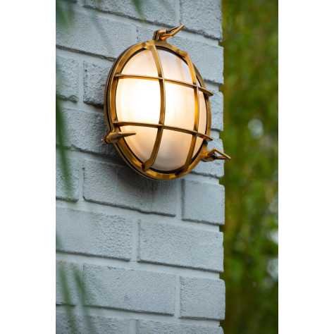 DUDLEY - Applique murale Intérieur/Extérieur - 1xE27 - IP65 - Or Mat / Laiton