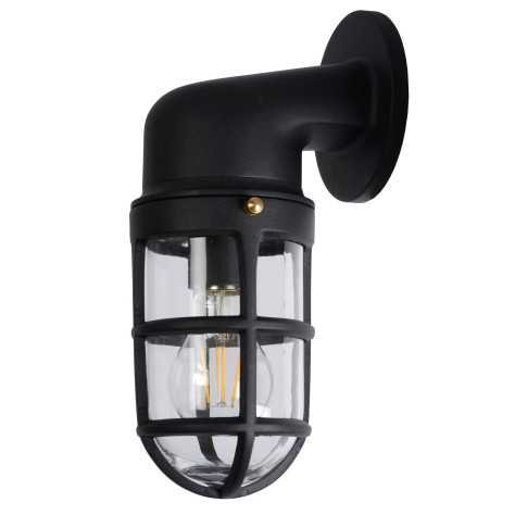 DUDLEY - Applique murale Intérieur/Extérieur - 1xE27 - IP44 - Noir