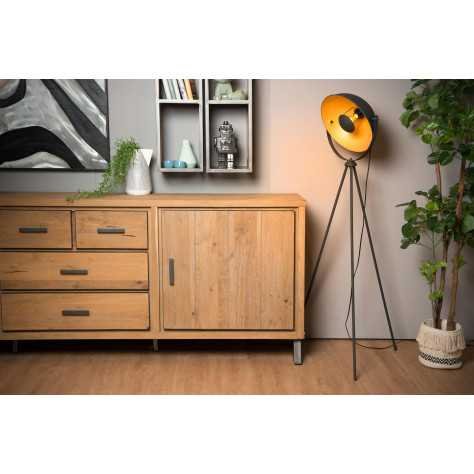 ALVARO - Lampadaire - 1xE27 - Noir