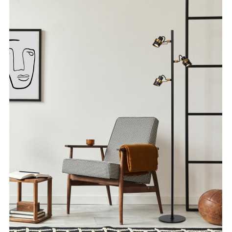 TUNDRAN - Lampadaire - 3xGU10 - Noir
