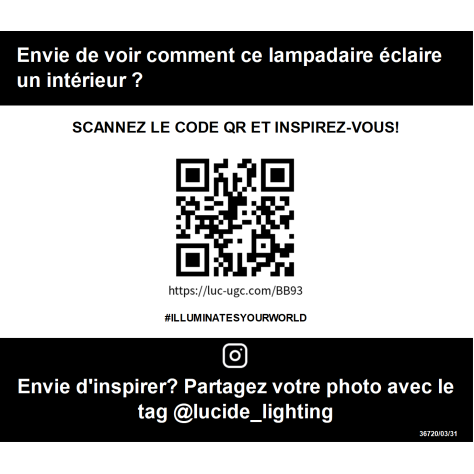 STIRLING - Lampadaire Rechargeable - Batterie/Piles - LED Dim. - 1x3W 2700K - 3 StepDim - Blanc