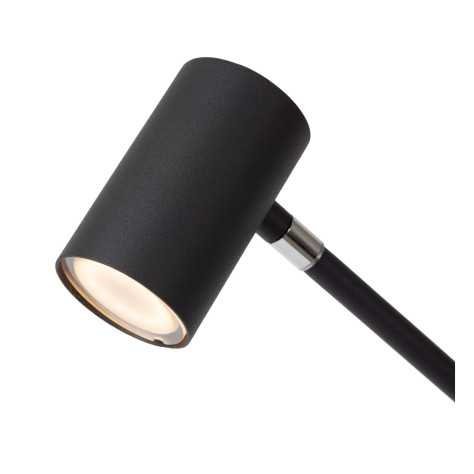 TIPIK - Lampadaire Rechargeable - Batterie/Piles - LED Dim. - 1x3W 2700K - 3 StepDim - Noir