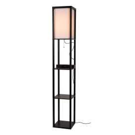 MENNO - Lampadaire - 1xE27 - Avec chargeur sans fil - Noir