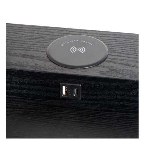 MENNO - Lampadaire - 1xE27 - Avec chargeur sans fil - Noir