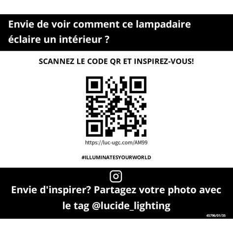 SIEMON - Lampadaire - Ø 35 cm - 1xE27 - Bleu