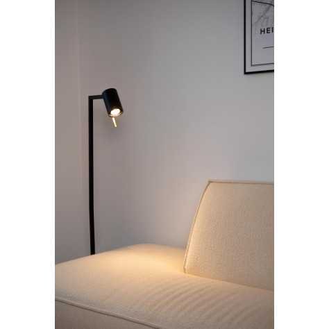 LESLEY - Lampadaire / lampe de lecture - 1xGU10 - Noir