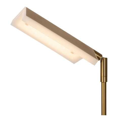 AARON - Lampadaire / lampe de lecture - LED Dim to warm - 1x12W 2700K/4000K - Or Mat / Laiton