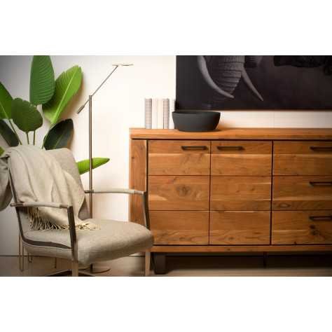 ANSELMO - Lampadaire / lampe de lecture - Ø 25 cm - LED Dim. - 1x9W 3000K - Chrome Dépoli