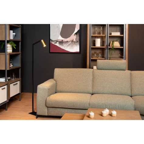 SYBIL - Lampadaire / lampe de lecture - 1xGU10 - Noir