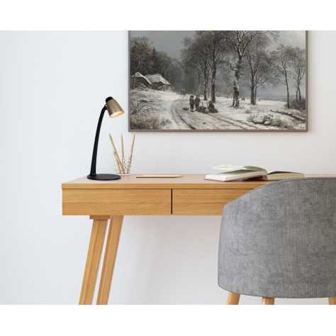 LUDO - Lampe de bureau - LED - 1x4,5W 3000K - Or Mat / Laiton