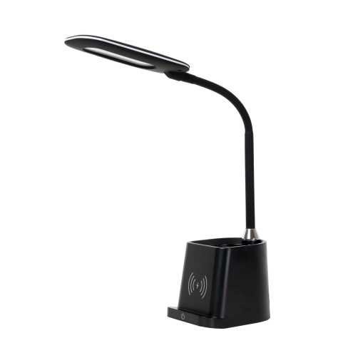 PENNY - Lampe de bureau - LED Dim. - 1x4,7W 3000K - Avec chargeur sans fil - Noir