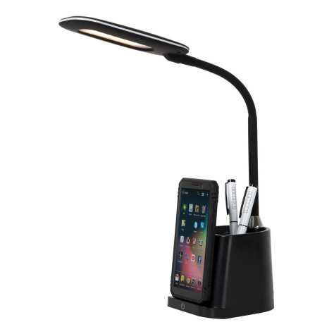 PENNY - Lampe de bureau - LED Dim. - 1x4,7W 3000K - Avec chargeur sans fil - Noir