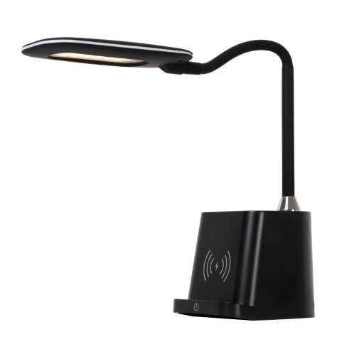 PENNY - Lampe de bureau - LED Dim. - 1x4,7W 3000K - Avec chargeur sans fil - Noir