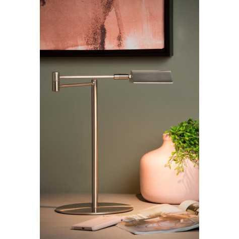 NUVOLA - Lampe de bureau - Ø 20 cm - LED Dim. - 1x9W 3000K - Chrome Dépoli