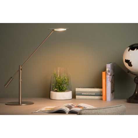ANSELMO - Lampe de bureau - LED Dim. - 1x9W 3000K - Chrome Dépoli