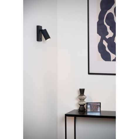 CLUBS - Lampe de chevet / Applique mural - 1xGU10 - Noir