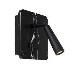 OREGON - Lampe de chevet / Applique mural - LED - 1x4W 3000K - Point de rechargement USB - Noir
