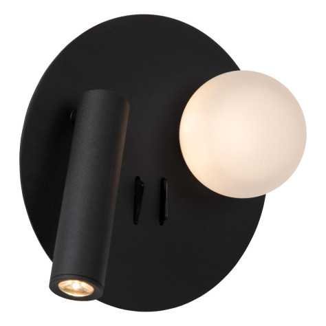 MATIZ - Lampe de chevet / Applique mural - LED - 1x3,5W 3000K - Point de rechargement USB - Noir