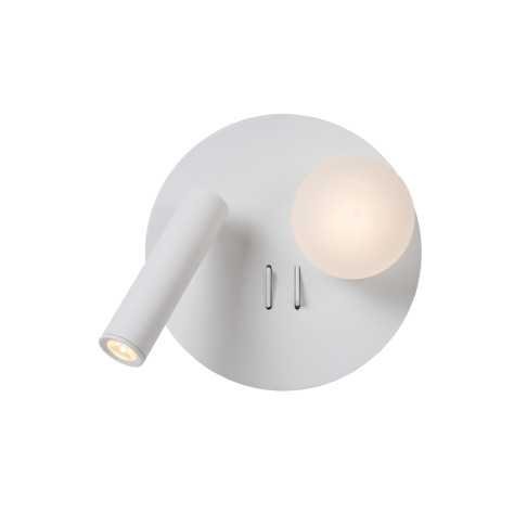 MATIZ - Lampe de chevet / Applique mural - LED - 1x3,5W 3000K - Point de rechargement USB - Blanc