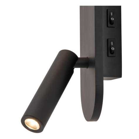 KELLY - Lampe de chevet / Applique mural - LED - 1x3,5W 3000K - Noir