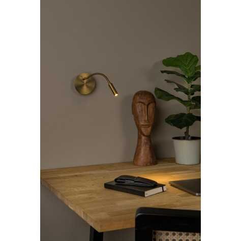 JOLIJN - Lampe de chevet / Applique mural Rechargeable - Batterie/Piles - Ø 11 cm - LED - 1x2W 3000K - Magnétique - Or